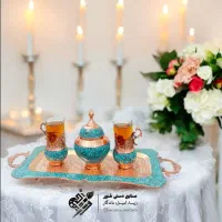 ست دو نفره چایخوری فیروزه کوبی