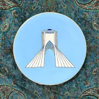 دیوارکوب سفالی طرح برج آزادی
