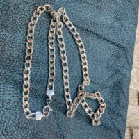 زنجیرو دستبند و پلاک نقره خارجی