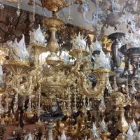لوستر طرح دوگل طلایی تولیدی پاسارگاد|لوستر و چراغ آویز|مشهد, چهارچشمه|دیوار