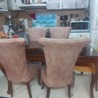 میز ناهار خوری چوبی‌۶‌نفره،میزسالم‌صندلی هاکارکرده|میز و صندلی غذاخوری|مشهد, شهرک مهرگان|دیوار