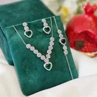 گردنبند نقره شارپ با نگین های زلال)درخشندگی۵مدرن|بدلیجات|تبریز, |دیوار