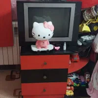 تخت نوجوان با کشو و کمد و میز تلویزیون با کشو|تخت و سرویس خواب|گرمسار, |دیوار