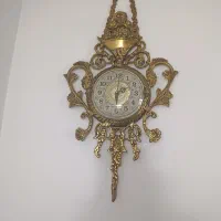 لوستر برنز اصل باساعت|لوستر و چراغ آویز|کنگاور, |دیوار