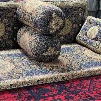 پشتی شاه نشین ترمه ۷ تیکه (بازرگانی فرش بهمنی)