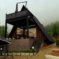 اجاره کلبه سوییسی جکوزی دار روی تراس ( ویو جنگلی )