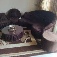 مبل راحتی ۹ نفره یه میز وسط با شیشه سالم|مبلمان خانگی و میز عسلی|دیشموک, |دیوار