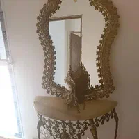 ایینه و شمعدان و ساعت برنز