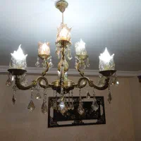لوستر ۶ شاخه برنجی