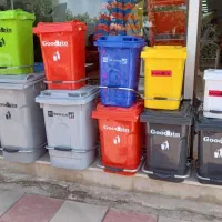 سطل زباله مخزن آشغال سطل پدالی صنعتی