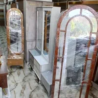 آینه باکسدار میزآرایش ایستاده قدی تک کشو ۲کشو حنفی