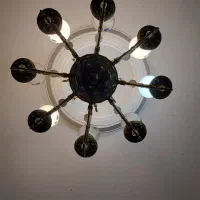 ۲ جفت لوستر برنزی|لوستر و چراغ آویز|تبریز, |دیوار