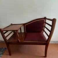 میز تلفن چوبی کارکرده،شیک و سالم
