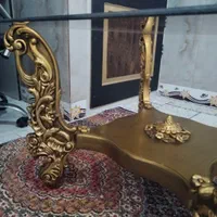 جلو مبلی و میز عسلی چوب راش ورق طلا|مبلمان خانگی و میز عسلی|بهارستان, |دیوار