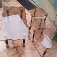 میز عسلی شیشه ای کاملا سالم