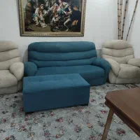 مبلمان راحتی ۵ نفره همراه پاف|مبلمان خانگی و میز عسلی|پردیس, فاز ۵|دیوار