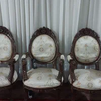 مبل چوبی ۹ نفره سالم و میز نهارخوری۱۰ نفره