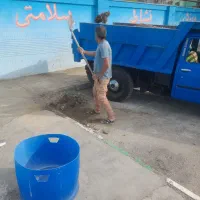 حمل نخاله.مصالح ساختمانی با نیسان کمپرسی وکارگر
