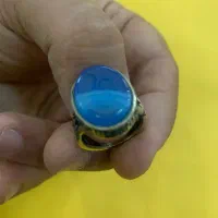انگشتر عقیق آبی