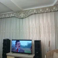 پرده پذیرایی جنس کتان