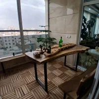 میز ناهارخوری ۸ نفره روستیک چوپ گردو