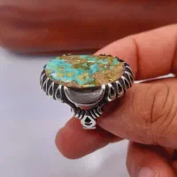 انگشتر فیروزه دست ساز نقره ۹۲۵