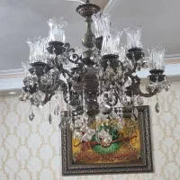 لوستر برنزی ۱۲شاخه در حد نو|لوستر و چراغ آویز|تهران, افسریه جنوبی|دیوار