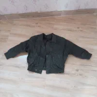 کاپشن اصل چرمی طبیعی مشکی درحد نو