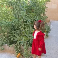 لباس دخترانه یلدایی شیک و نو جنس نخ کبریتی2تا3سال