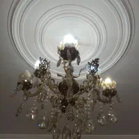 لوستر برنجی اصل ۴ شاخه ۸ شعله|لوستر و چراغ آویز|پاکدشت, پاکدشت (مامازند)|دیوار