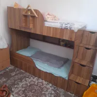 تخت دوطبقه mdf|تخت و سرویس خواب|شاهین‌شهر, گرگاب|دیوار