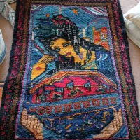 تابلوفرش قدیمی|تابلو فرش|قلقل رود, |دیوار