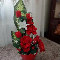 گلدان گل مصنوعی کارویی هدیه|گل مصنوعی|مشهد, سناباد|دیوار