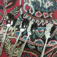 قاشق و چنگال قوری و فنجان نعلبکی|ظروف سرو و پذیرایی|شیراز, گل سرخ|دیوار