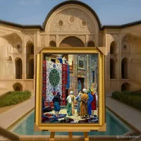 تابلو فرش چاپی چهره|تابلو فرش|آران و بیدگل, |دیوار