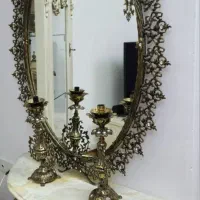 آینه شمعدان برنز