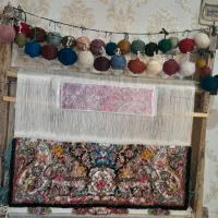 فرش نیمه کاره زرنیم سالاری|فرش|تبریز, |دیوار