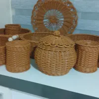 بافت سبدهای حصیری|ظروف سرو و پذیرایی|شهرکرد, |دیوار