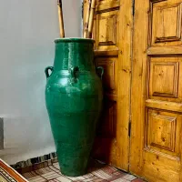 گلدان بزرگ سفالی سبز کله غازی