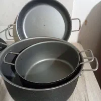قابلمه تفلون ۵ تیکه درحدنو