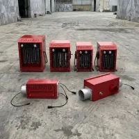 گرماتاب گازی + بخاری برقی صنعتی 9 کیلووات فن دار