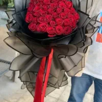 80 شاخه گل رز قرمز خارجی طبیعی70%تخفیف