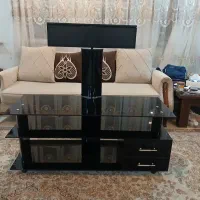 میز تلویزیون شیشه ای سالم