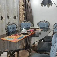 سرویس ناهارخوری ۸ نفره نقرآبی رنگ با فرم نقره ای|مبلمان خانگی و میز عسلی|فولادشهر, A2|دیوار