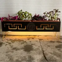 فلاور باکس چوبی/باکس گل چراغدار