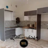 کابینت طوسی سفید دستگیره استیل مشکی کد 1303|مصالح و تجهیزات ساختمان|شیراز, محراب|دیوار