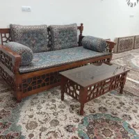 تخت سنتی مبل گره چینی نیمکت چوبی باغ منزل حیاط|مبلمان خانگی و میز عسلی|سبزوار, امیریه|دیوار