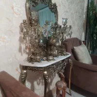 آینه و شمدان برنز قدیمی|آینه|فردیس, شهرک ارم|دیوار