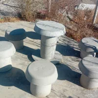 صندلی و میز بتنی باغ|میز و صندلی غذاخوری|ابهر, |دیوار