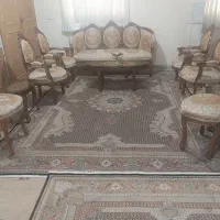 فروش مبل سلطنتی ۹ نفره چوب راش درحد نو|مبلمان خانگی و میز عسلی|نسیم‌شهر, |دیوار